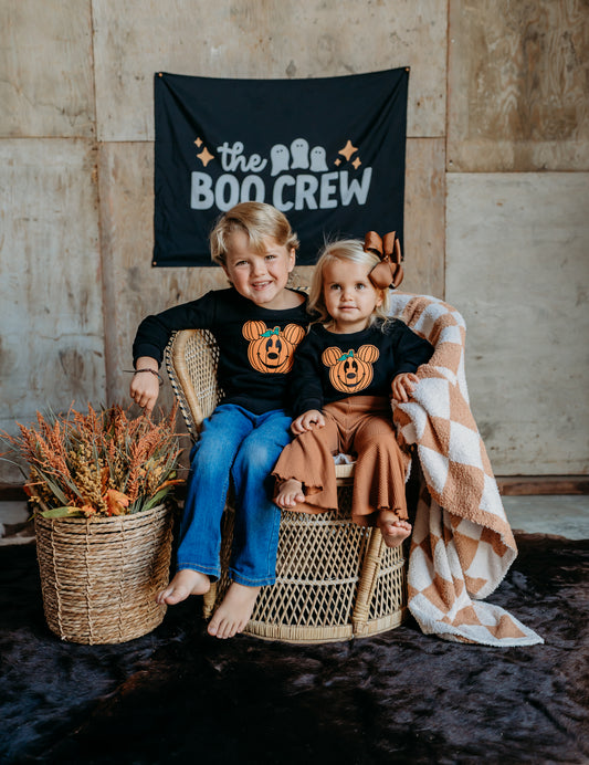 Embroidered Pumpkin Crew Neck