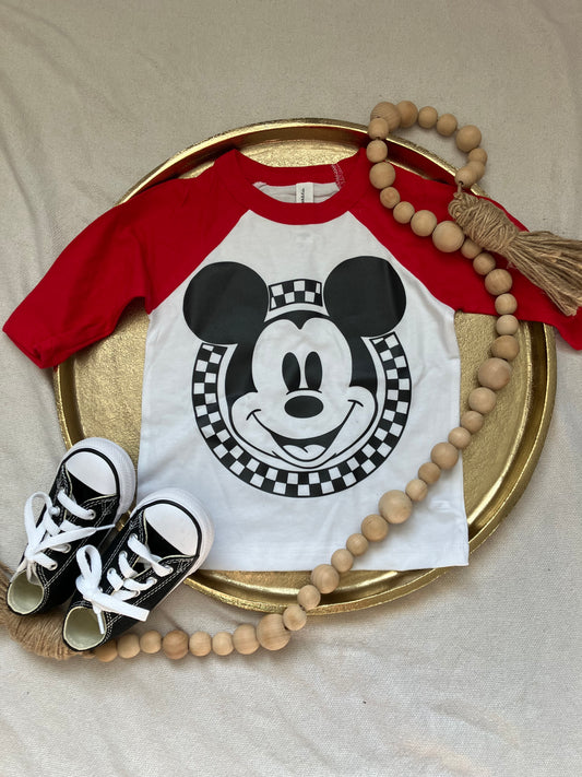 Mickey Checker Baseball Tee