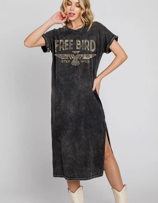 Free Bird Shirt Dress